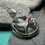 Tropical Hummingbird Necklace in Sterling Silver Pendant La Vie Bien Tropical Hummingbird Necklace in Sterling Silver