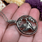 Tropical Hummingbird Necklace in Sterling Silver Pendant La Vie Bien Tropical Hummingbird Necklace in Sterling Silver