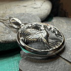 Tropical Hummingbird Necklace in Sterling Silver Pendant La Vie Bien Tropical Hummingbird Necklace in Sterling Silver