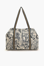Tropical Leopard Embellished Tote Accessories La Vie Bien Tropical Leopard Embellished Tote