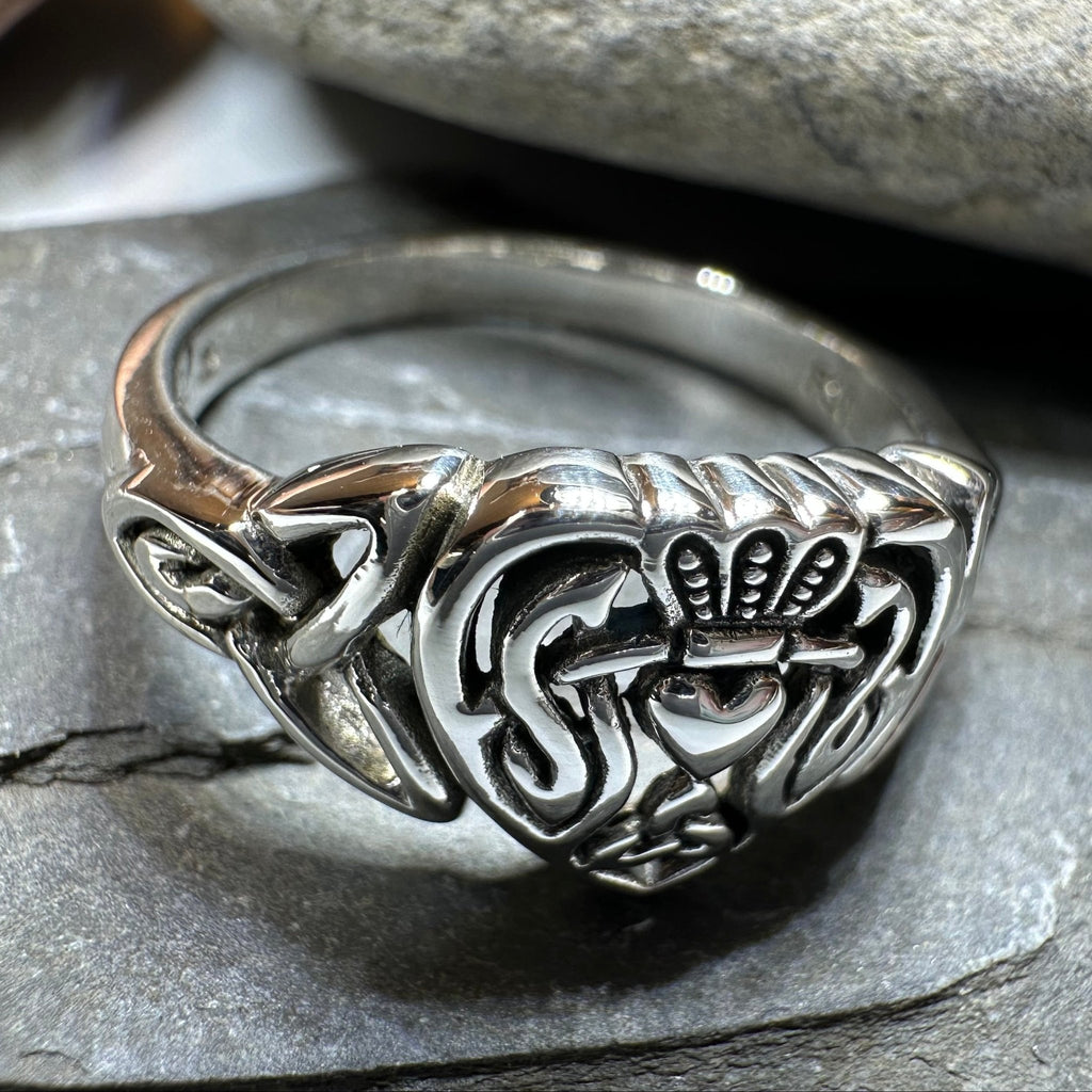 True Love Irish Claddagh Ring in Sterling Silver Ring La Vie Bien True Love Irish Claddagh Ring in Sterling Silver