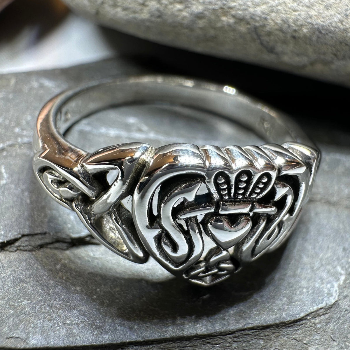 True Love Irish Claddagh Ring in Sterling Silver Ring La Vie Bien True Love Irish Claddagh Ring in Sterling Silver