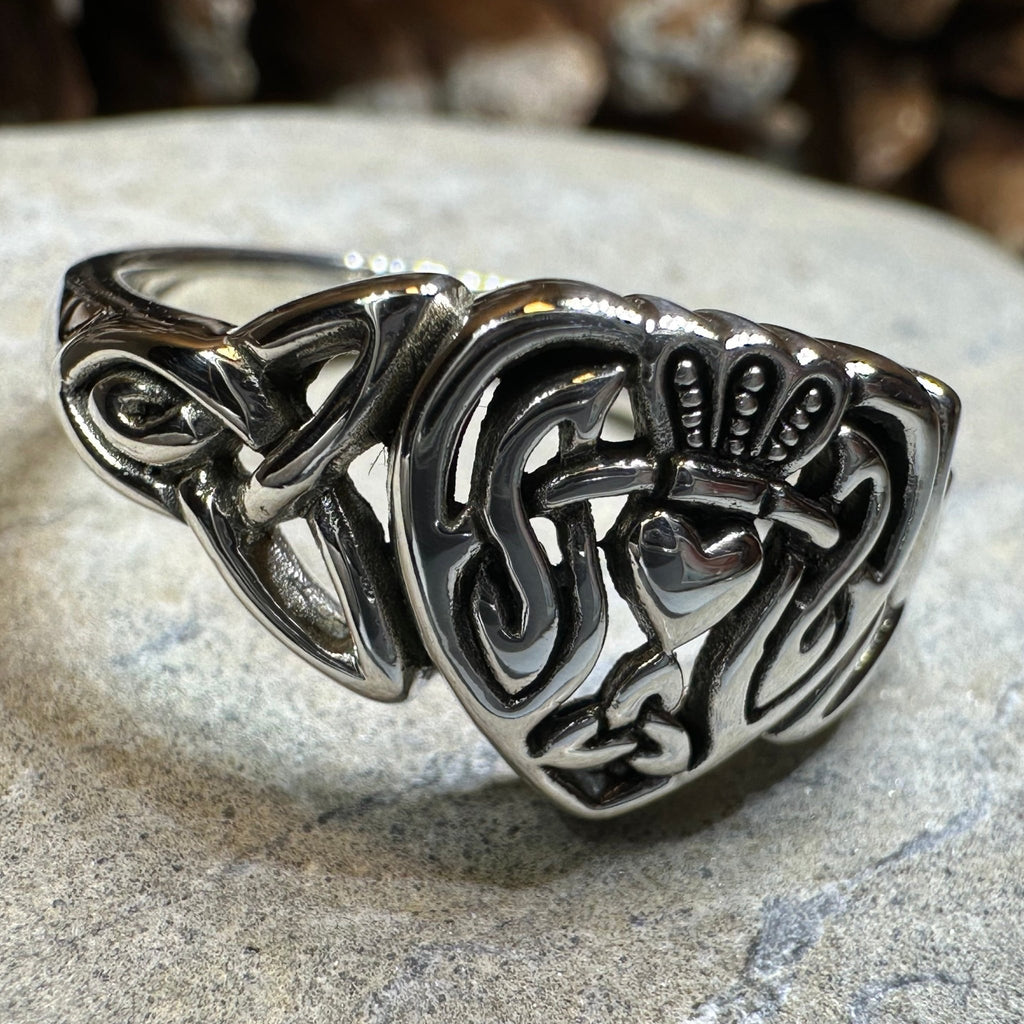 True Love Irish Claddagh Ring in Sterling Silver Ring La Vie Bien True Love Irish Claddagh Ring in Sterling Silver