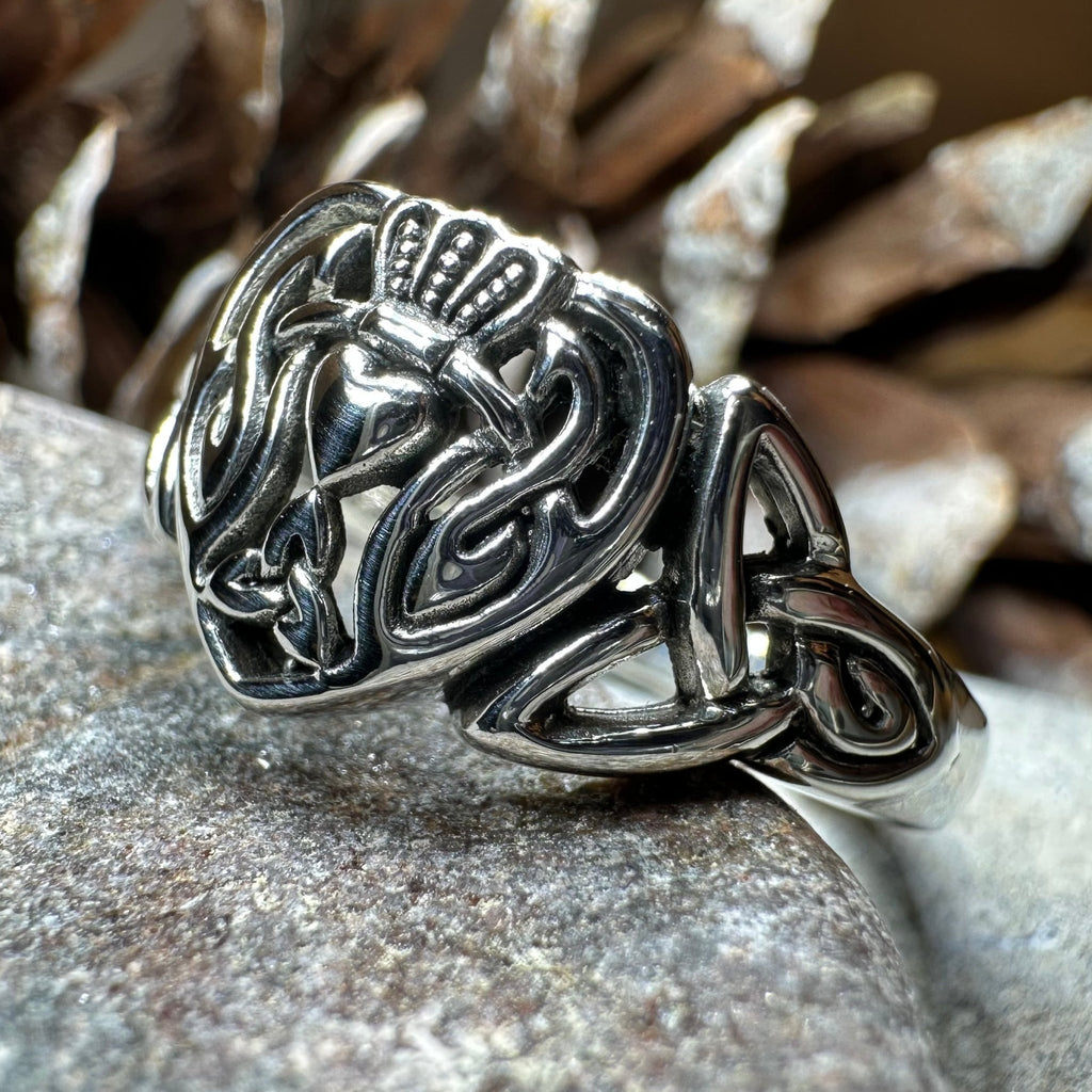 True Love Irish Claddagh Ring in Sterling Silver Ring La Vie Bien True Love Irish Claddagh Ring in Sterling Silver