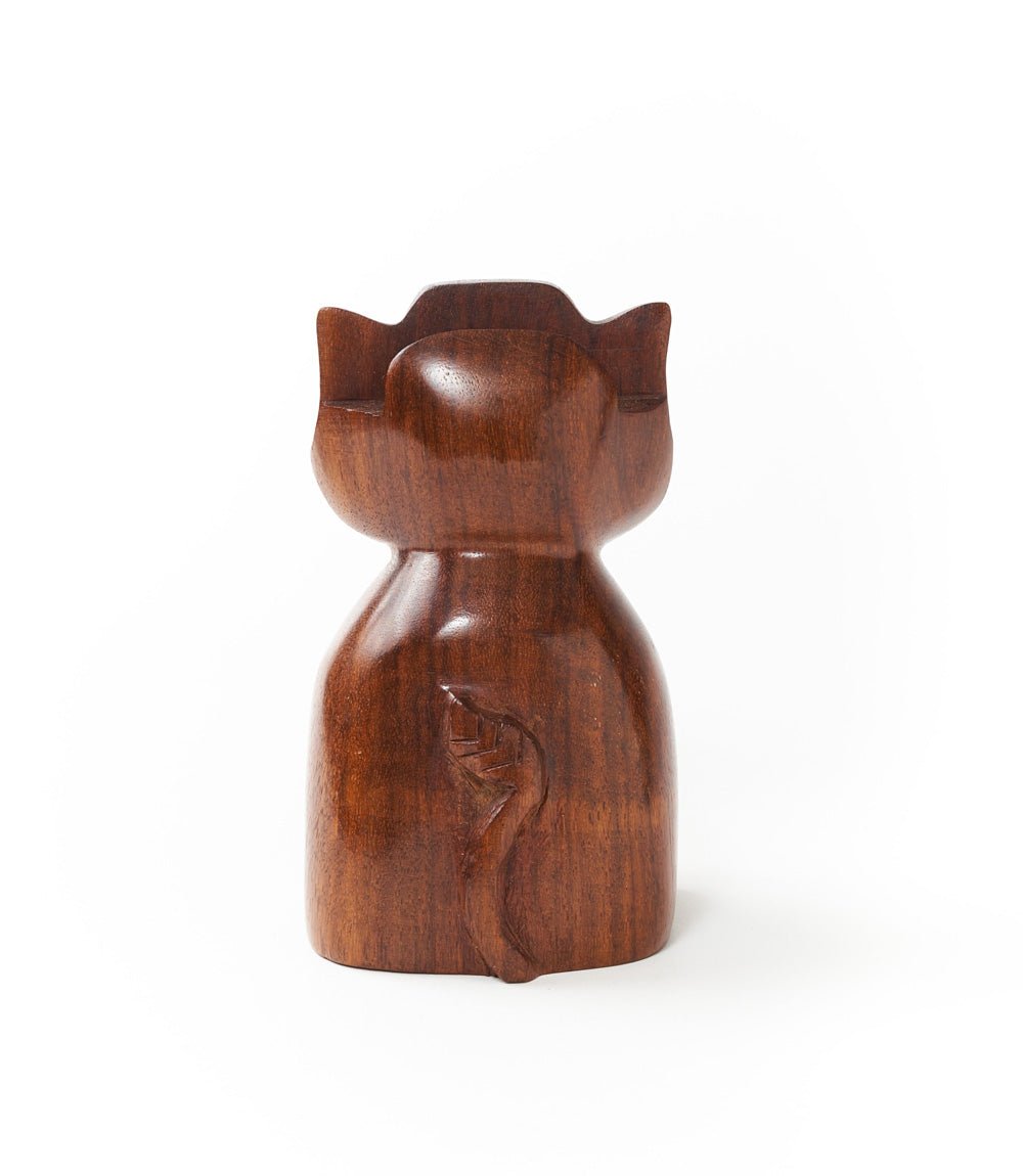 Trunk Up Elephant Eyeglass Holder Stand - Hand Carved Wood HME stock line La Vie Bien Trunk Up Elephant Eyeglass Holder Stand - Hand Carved Wood