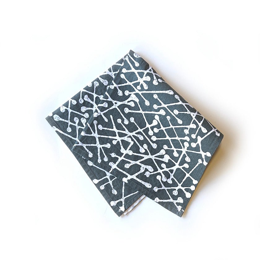 Tsvimbo Gray Napkins - Set of 2 La Vie Bien Tsvimbo Gray Napkins - Set of 2