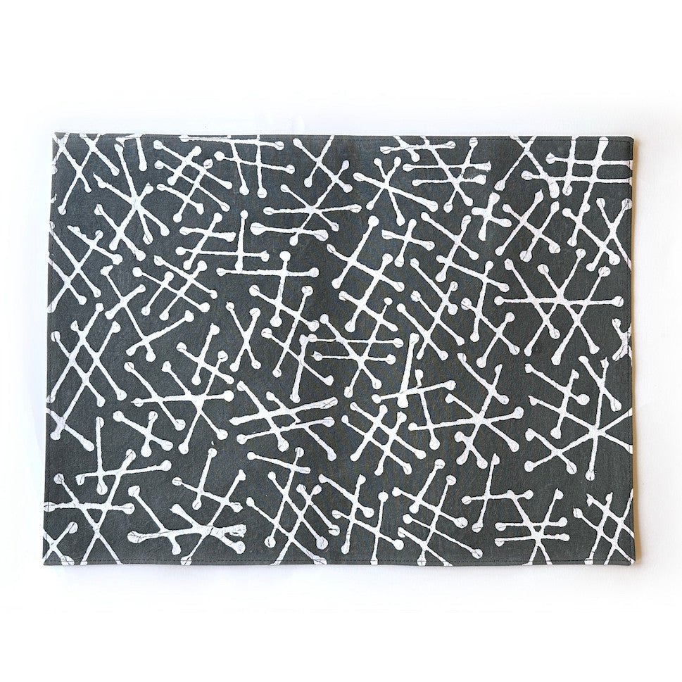 Tsvimbo Gray Placemats - Set of 2 La Vie Bien Tsvimbo Gray Placemats - Set of 2
