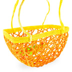 Set of 2 Easter Bunny Egg Hunt Baskets With Floral Accent 6 Inches Tall