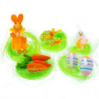 Set of 9 Easter Nest Figurine Accents - Spring Table Display 4 Inches