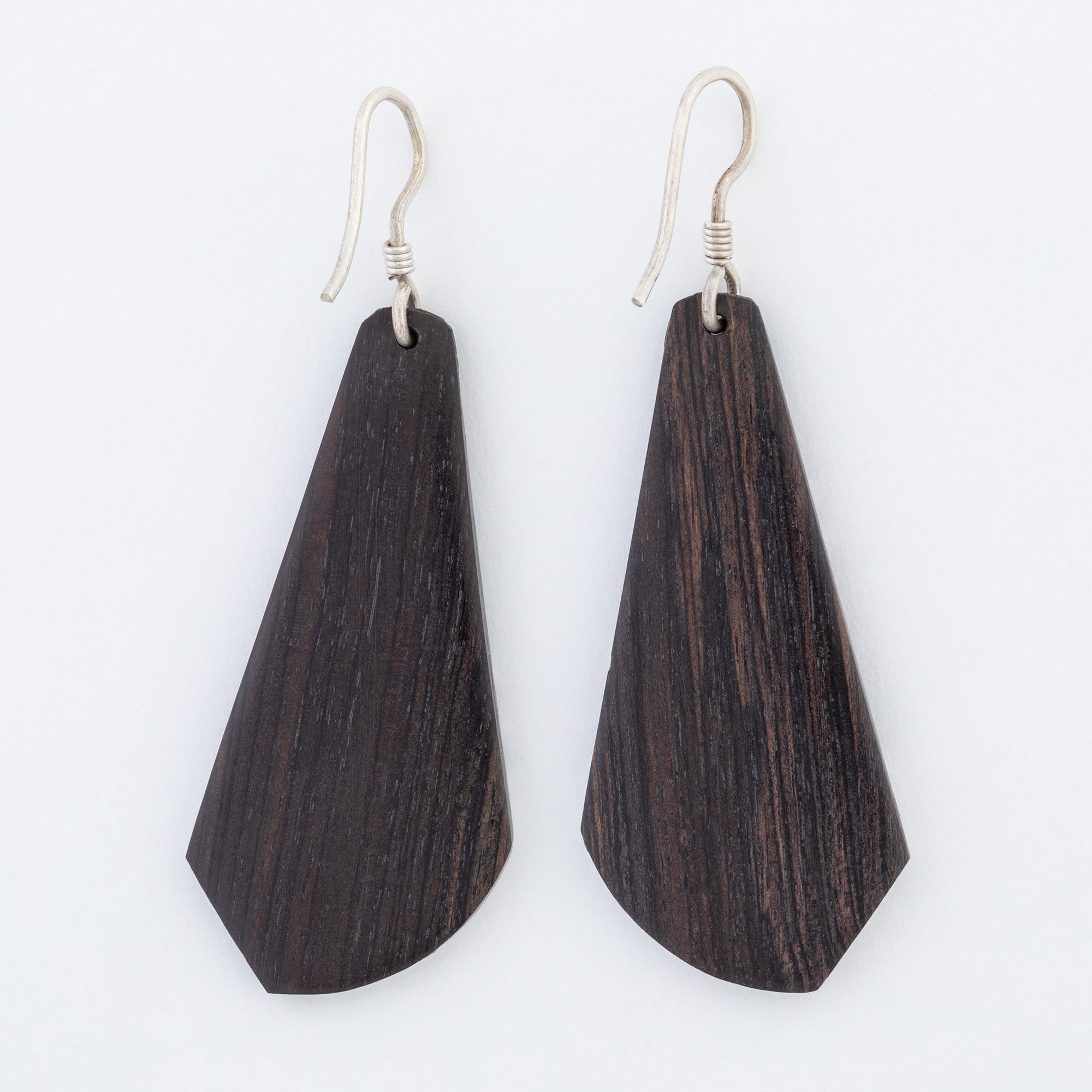 Tuareg Silver and Ebony Drop Earrings Earrings - Fashion La Vie Bien Tuareg Silver and Ebony Drop Earrings