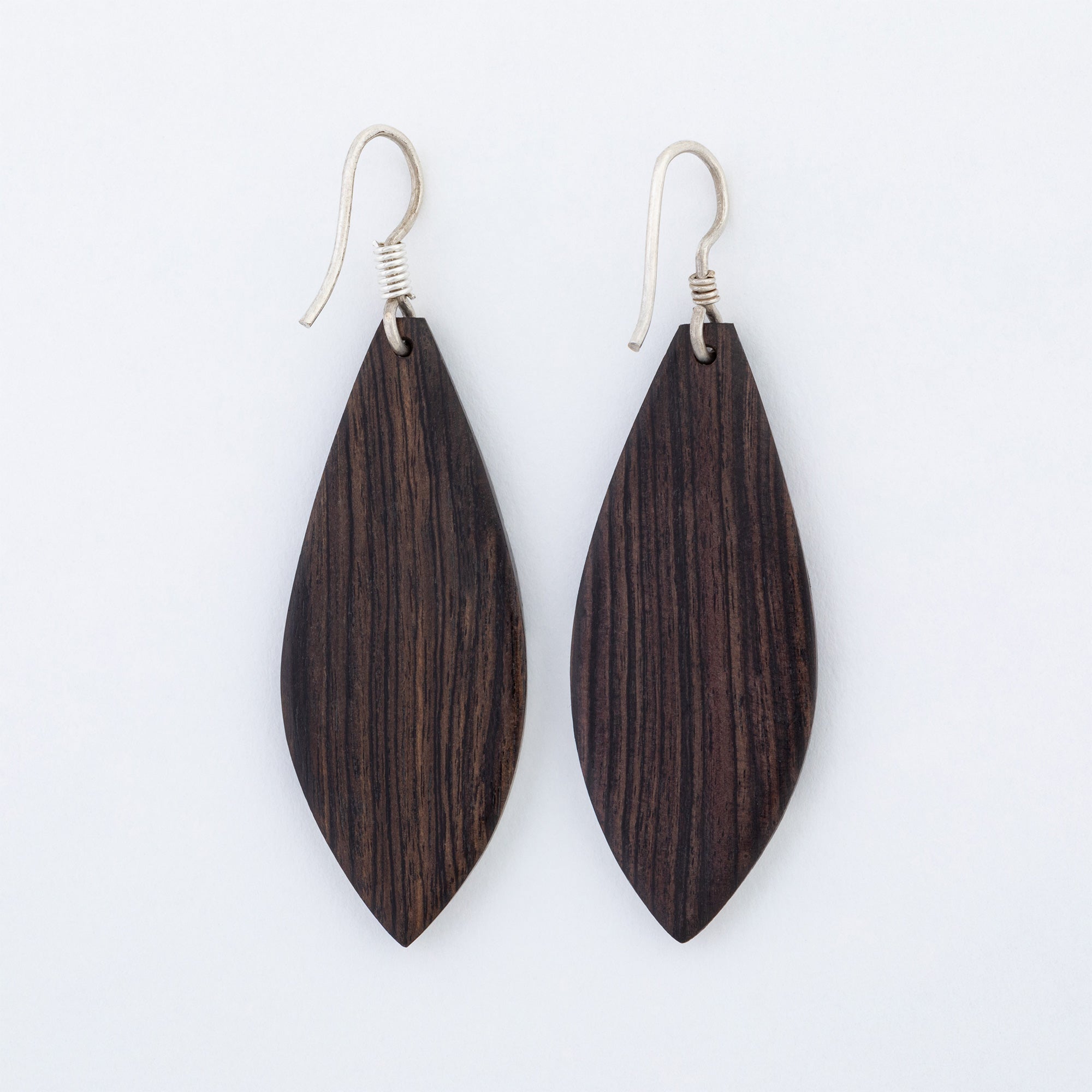 Tuareg Silver and Ebony Drop Earrings Earrings - Fashion La Vie Bien Tuareg Silver and Ebony Drop Earrings