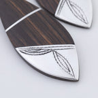 Tuareg Silver and Ebony Drop Earrings Earrings - Fashion La Vie Bien Tuareg Silver and Ebony Drop Earrings