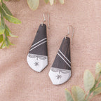 Tuareg Silver and Ebony Drop Earrings Earrings - Fashion La Vie Bien Tuareg Silver and Ebony Drop Earrings