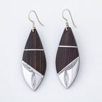 Tuareg Silver and Ebony Drop Earrings Earrings - Fashion La Vie Bien Tuareg Silver and Ebony Drop Earrings