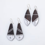 Tuareg Silver and Ebony Drop Earrings Earrings - Fashion La Vie Bien Tuareg Silver and Ebony Drop Earrings