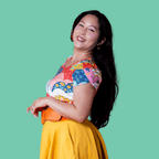 Tulip Sleeve in Mint & Strawberry Meadow Print Graphic tee La Vie Bien Tulip Sleeve in Mint & Strawberry Meadow Print