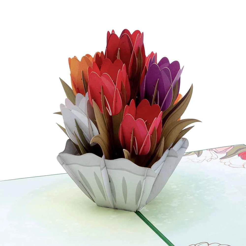 Tulips pop-up card by Paper Love