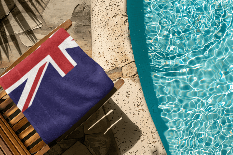 Turks & Caicos Flag Beach Towel Beach Towel (Generic Brand) La Vie Bien Turks & Caicos Flag Beach Towel