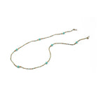 Turquoise and Bronze Beaded Eyeglass Holder by Upavim Crafts