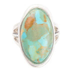 Blue Turquoise and Sterling Silver Oval Ring by Barse Jewelry