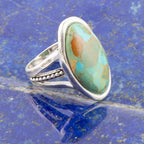Blue Turquoise and Sterling Silver Oval Ring by Barse Jewelry
