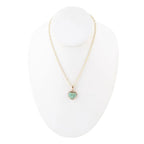 Turquoise Heart Pendant and Bronze Necklace by Barse Jewelry