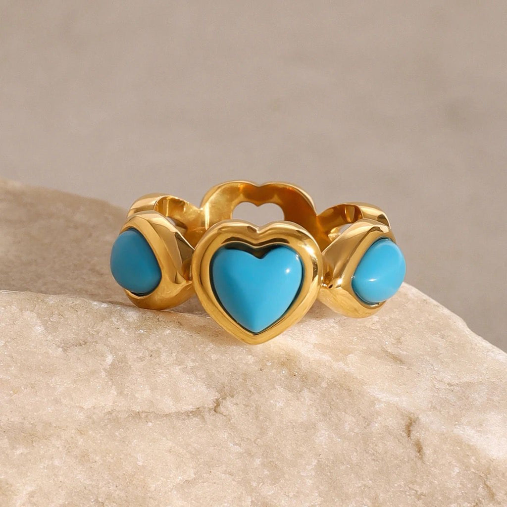 Turquoise Heart Ring Ring La Vie Bien Turquoise Heart Ring