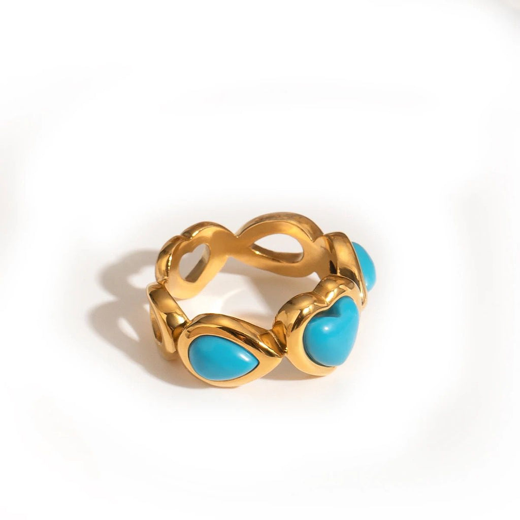 Turquoise Heart Ring Ring La Vie Bien Turquoise Heart Ring