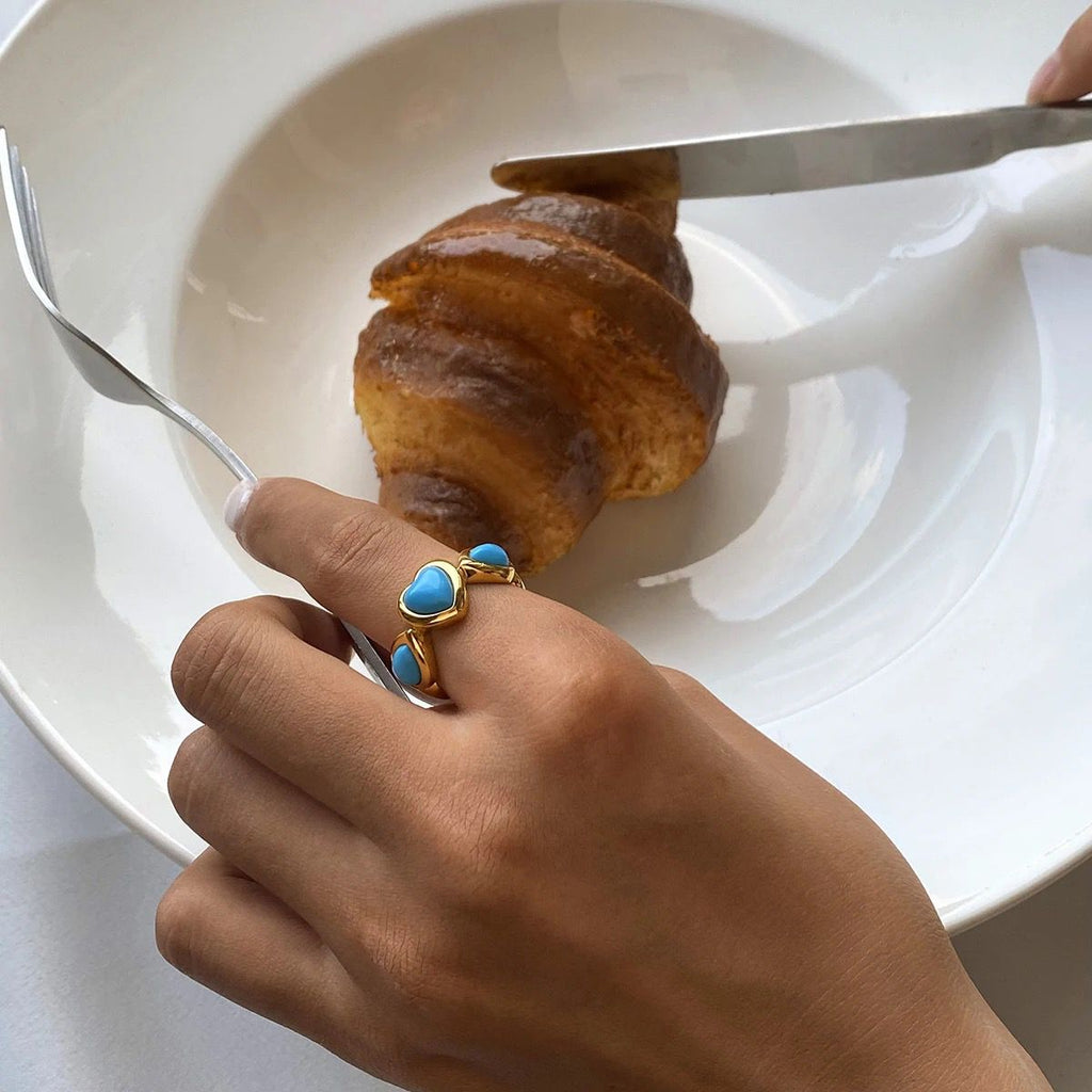 Turquoise Heart Ring Ring La Vie Bien Turquoise Heart Ring