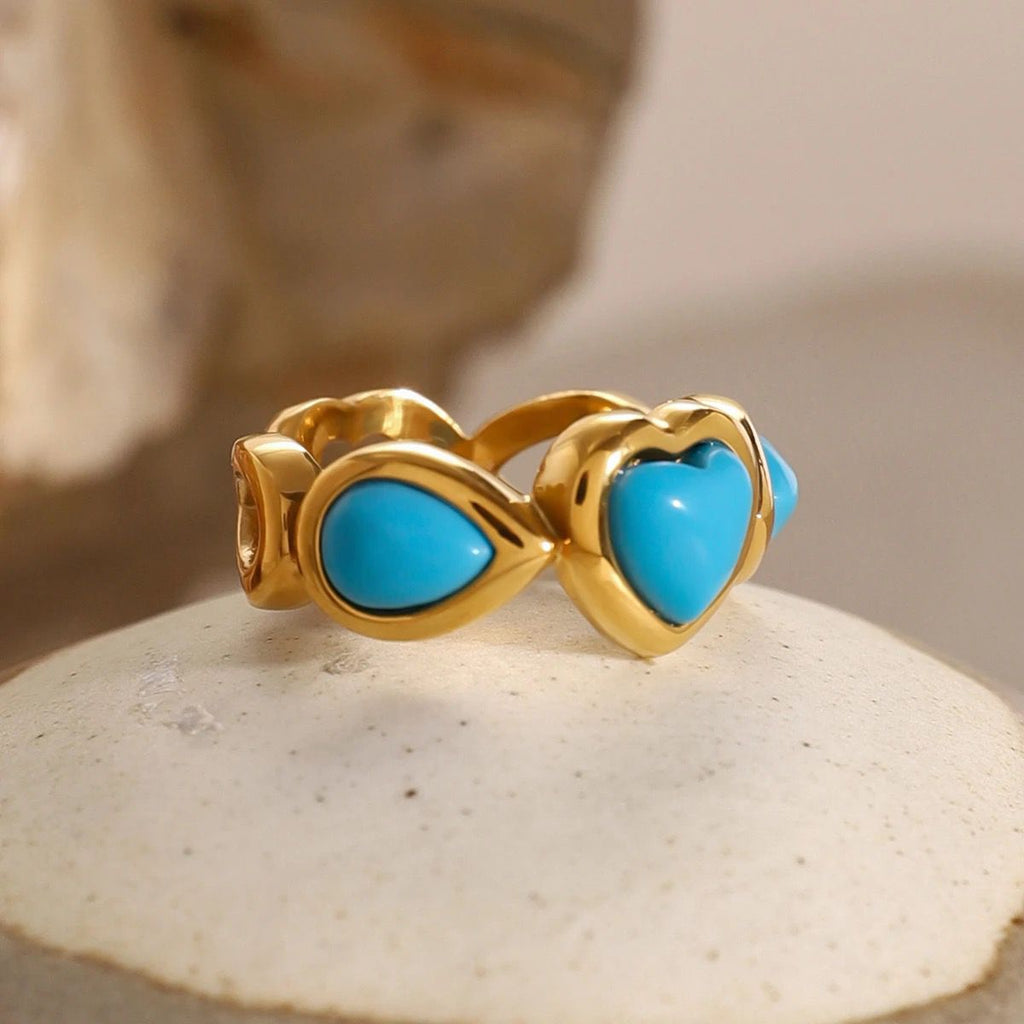 Turquoise Heart Ring Ring La Vie Bien Turquoise Heart Ring