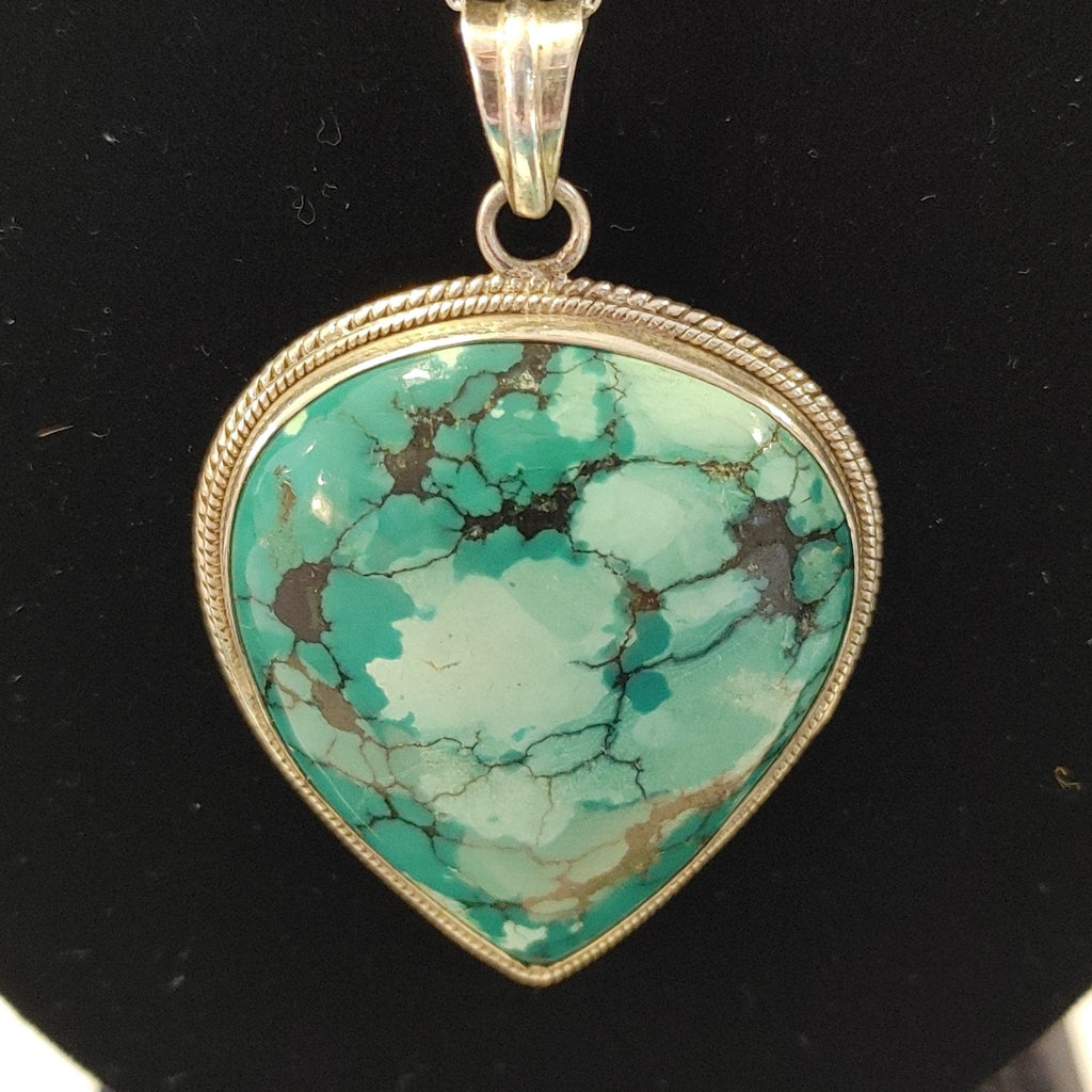 Turquoise Large Upside Down Teardrop Pendant Jewelry La Vie Bien Turquoise Large Upside Down Teardrop Pendant