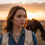 Earth and Sky Blue Turquoise Golden Necklace by Barse Jewelry