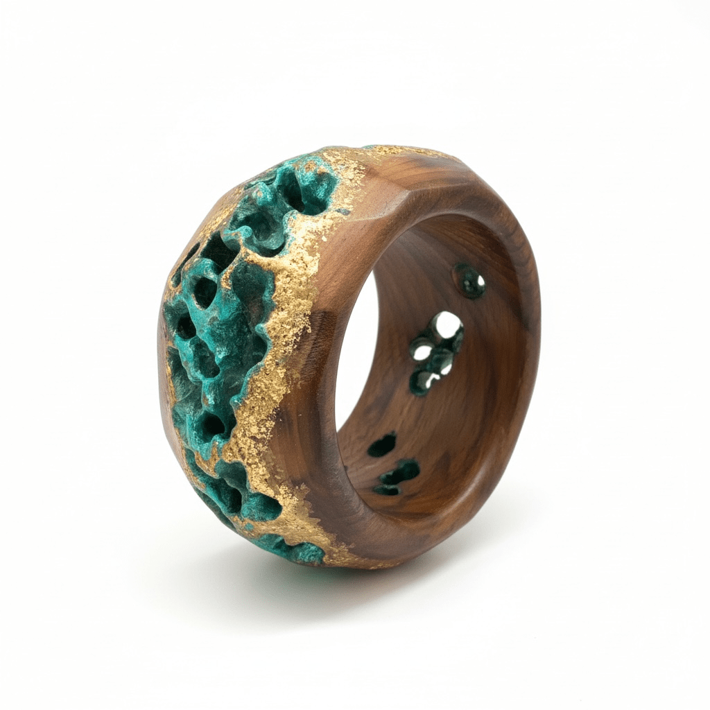 Turquoise Wood Bracelet earrings La Vie Bien Turquoise Wood Bracelet