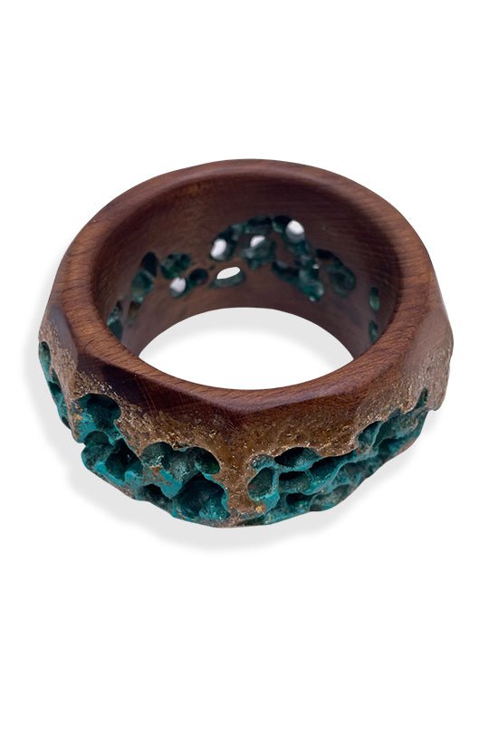 Turquoise Wood Bracelet earrings La Vie Bien Turquoise Wood Bracelet
