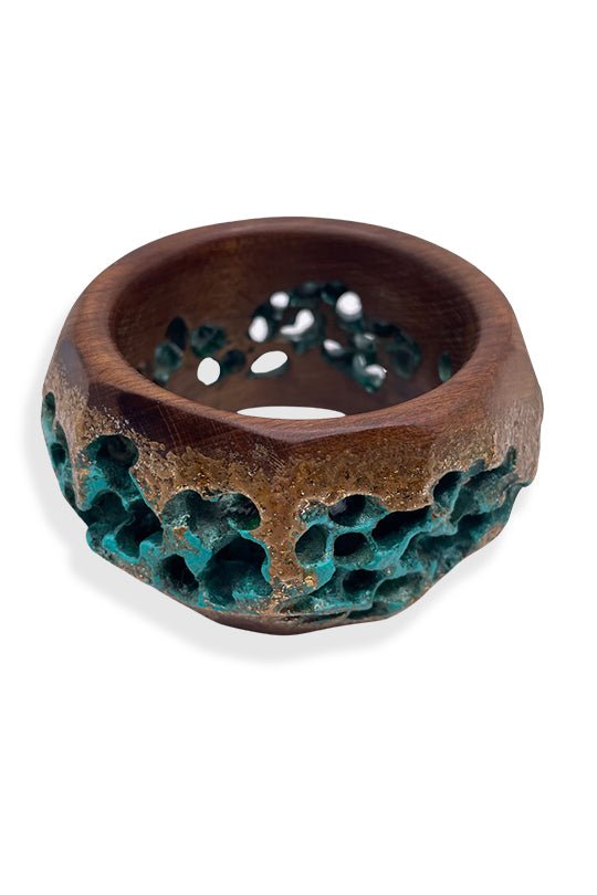 Turquoise Wood Bracelet earrings La Vie Bien Turquoise Wood Bracelet