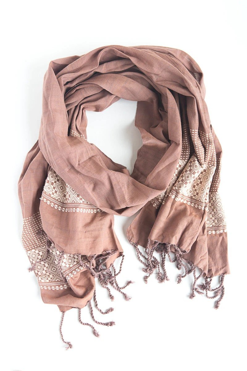 Tuyen Patterned Scarf - Mauve by Fair Anita