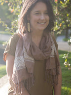 Tuyen Patterned Scarf - Mauve by Fair Anita