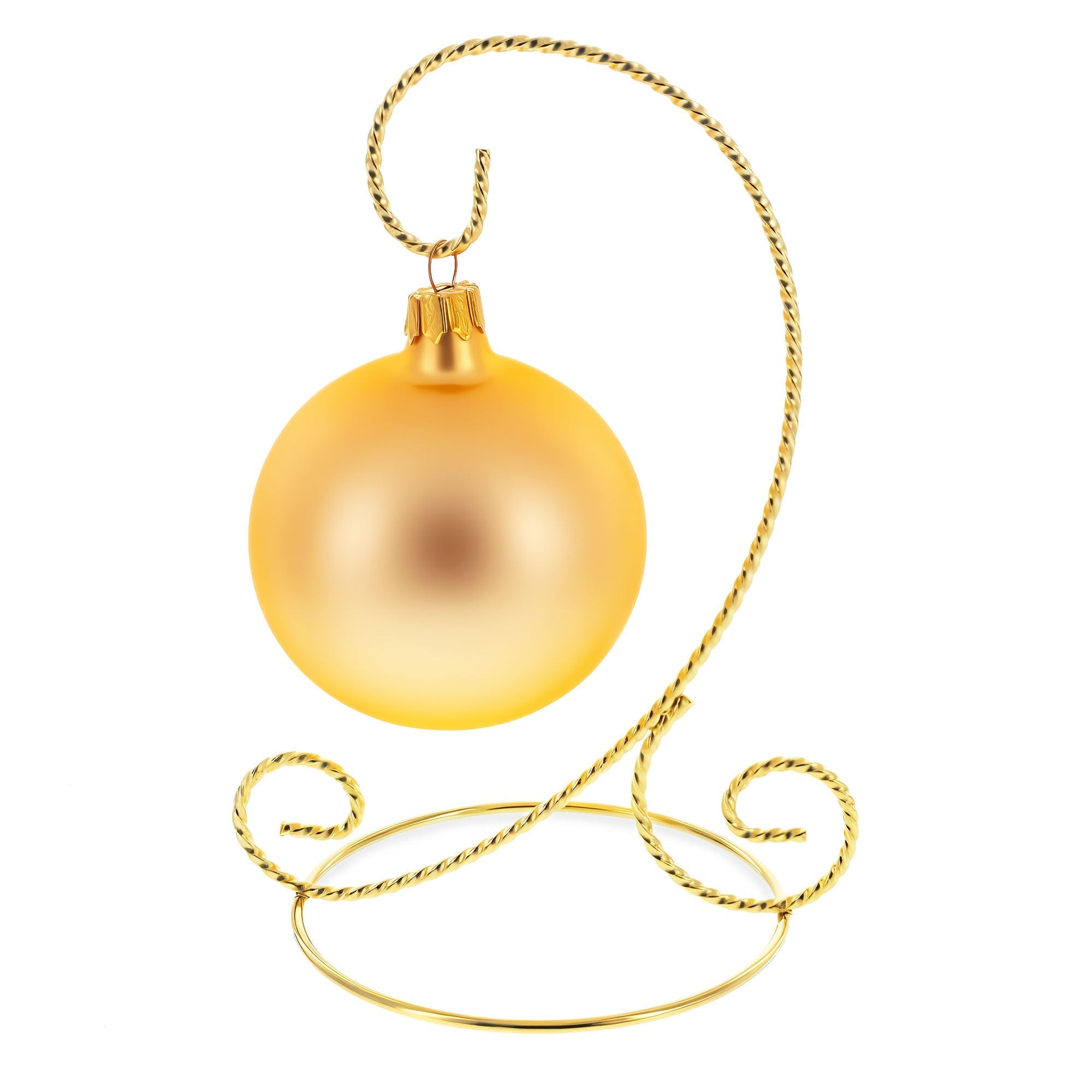 Twisted Wire Gold Metal Ornament Stand Display 7.2 Inches Ornament Stands La Vie Bien Twisted Wire Gold Metal Ornament Stand Display 7.2 Inches