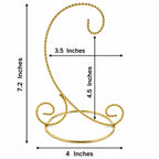 Twisted Wire Gold Metal Ornament Stand Display 7.2 Inches Ornament Stands La Vie Bien Twisted Wire Gold Metal Ornament Stand Display 7.2 Inches