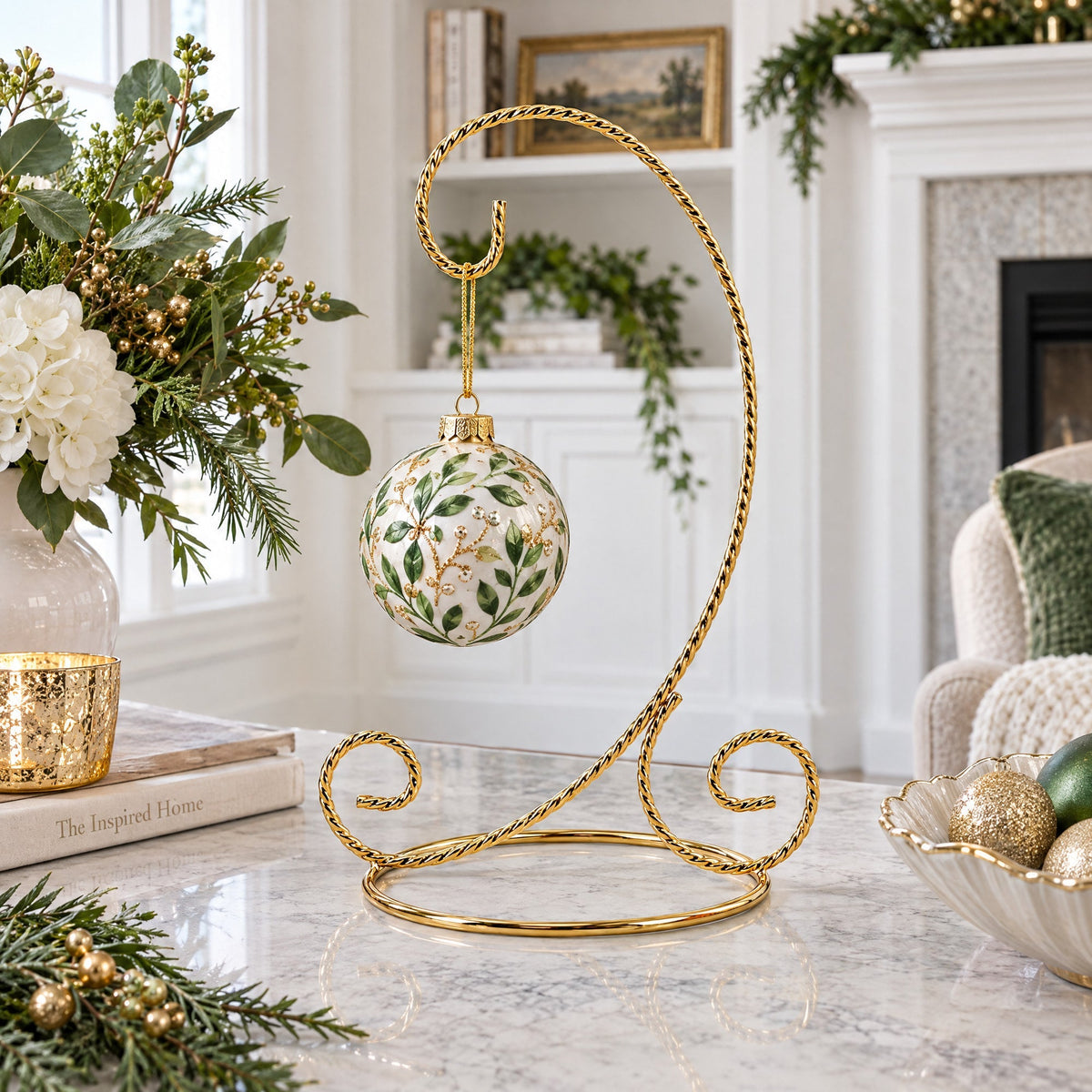Twisted Wire Gold Metal Ornament Stand Display 7.2 Inches Ornament Stands La Vie Bien Twisted Wire Gold Metal Ornament Stand Display 7.2 Inches