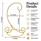 Twisted Wire Gold Metal Ornament Stand Display 7.2 Inches Ornament Stands La Vie Bien Twisted Wire Gold Metal Ornament Stand Display 7.2 Inches