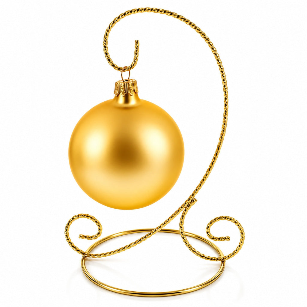 Twisted Wire Gold Metal Ornament Stand Display 7.2 Inches Ornament Stands La Vie Bien Twisted Wire Gold Metal Ornament Stand Display 7.2 Inches