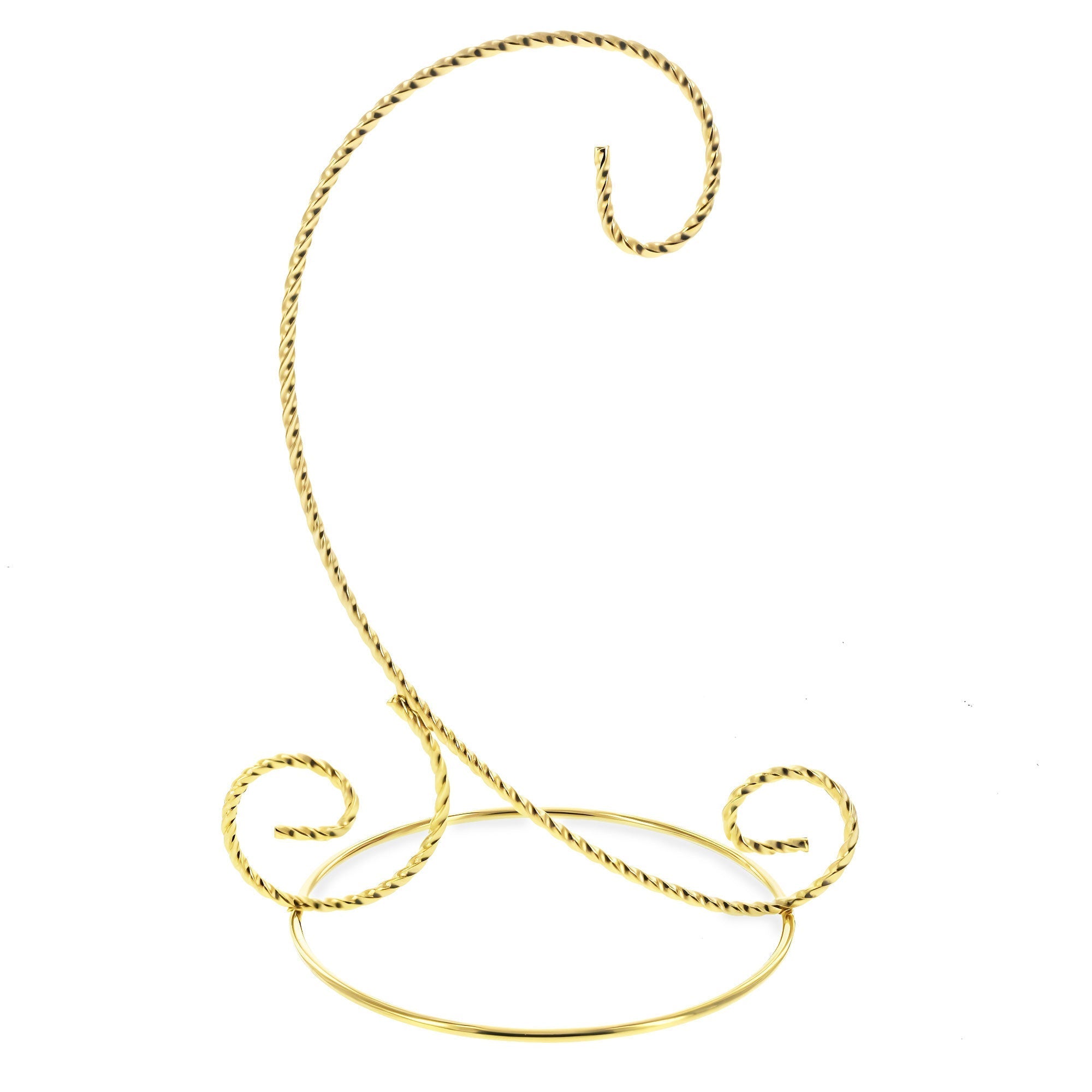 Twisted Wire Gold Metal Ornament Stand Display 7.2 Inches Ornament Stands La Vie Bien Twisted Wire Gold Metal Ornament Stand Display 7.2 Inches