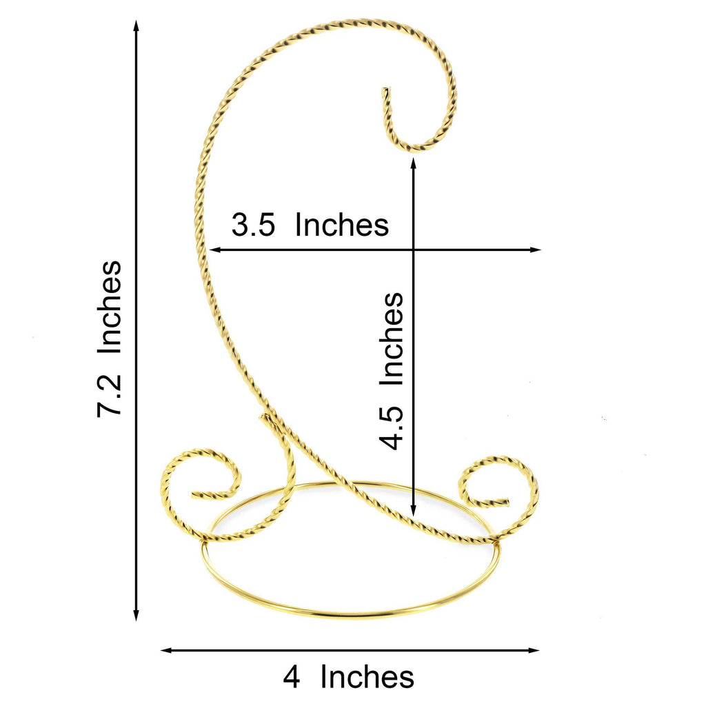 Twisted Wire Gold Metal Ornament Stand Display 7.2 Inches Ornament Stands La Vie Bien Twisted Wire Gold Metal Ornament Stand Display 7.2 Inches