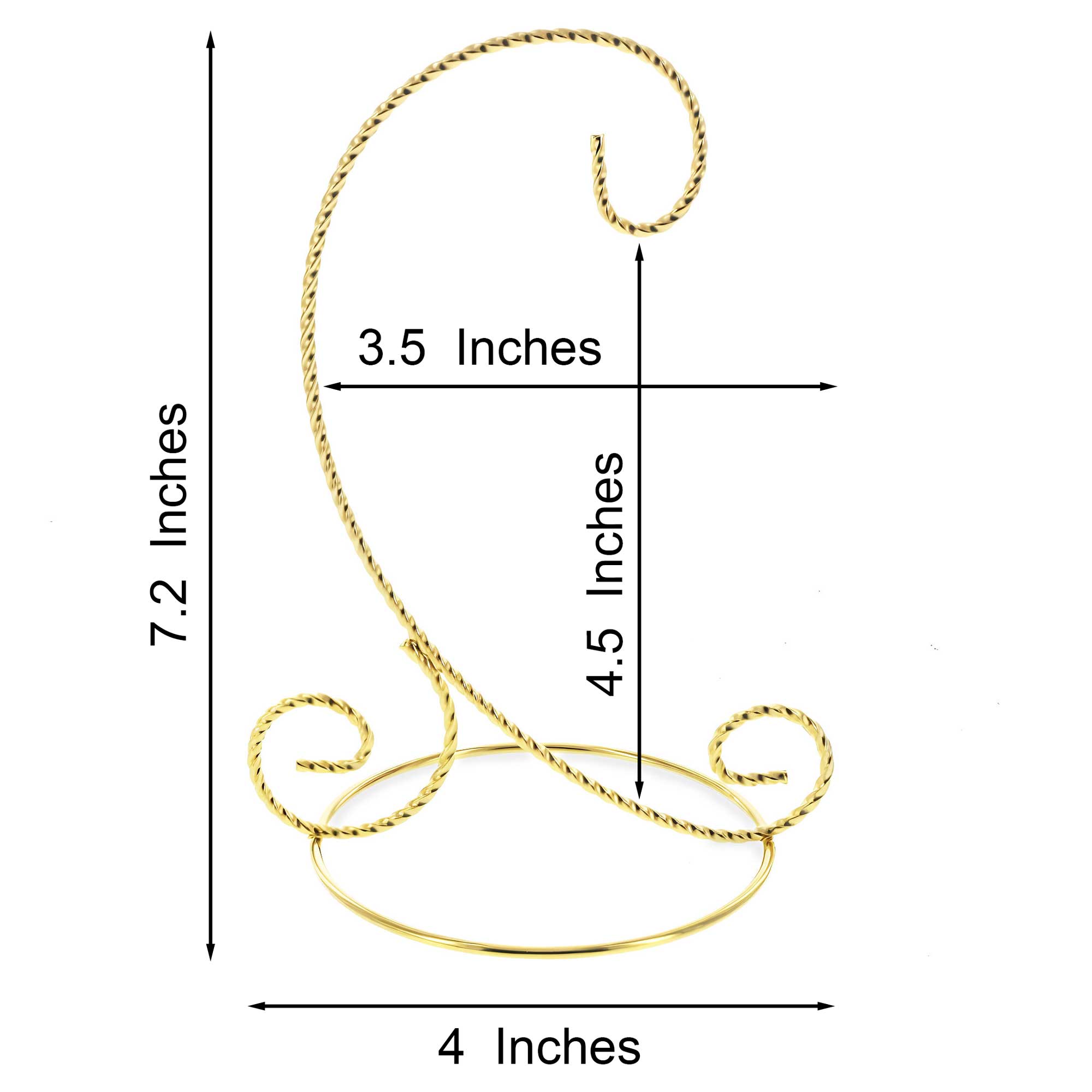 Twisted Wire Gold Metal Ornament Stand Display 7.2 Inches Ornament Stands La Vie Bien Twisted Wire Gold Metal Ornament Stand Display 7.2 Inches