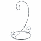 Twisted Wire Silver Metal Ornament Stand Display 7.2 Inches Ornament Stands La Vie Bien Twisted Wire Silver Metal Ornament Stand Display 7.2 Inches