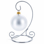 Twisted Wire Silver Metal Ornament Stand Display 7.2 Inches Ornament Stands La Vie Bien Twisted Wire Silver Metal Ornament Stand Display 7.2 Inches
