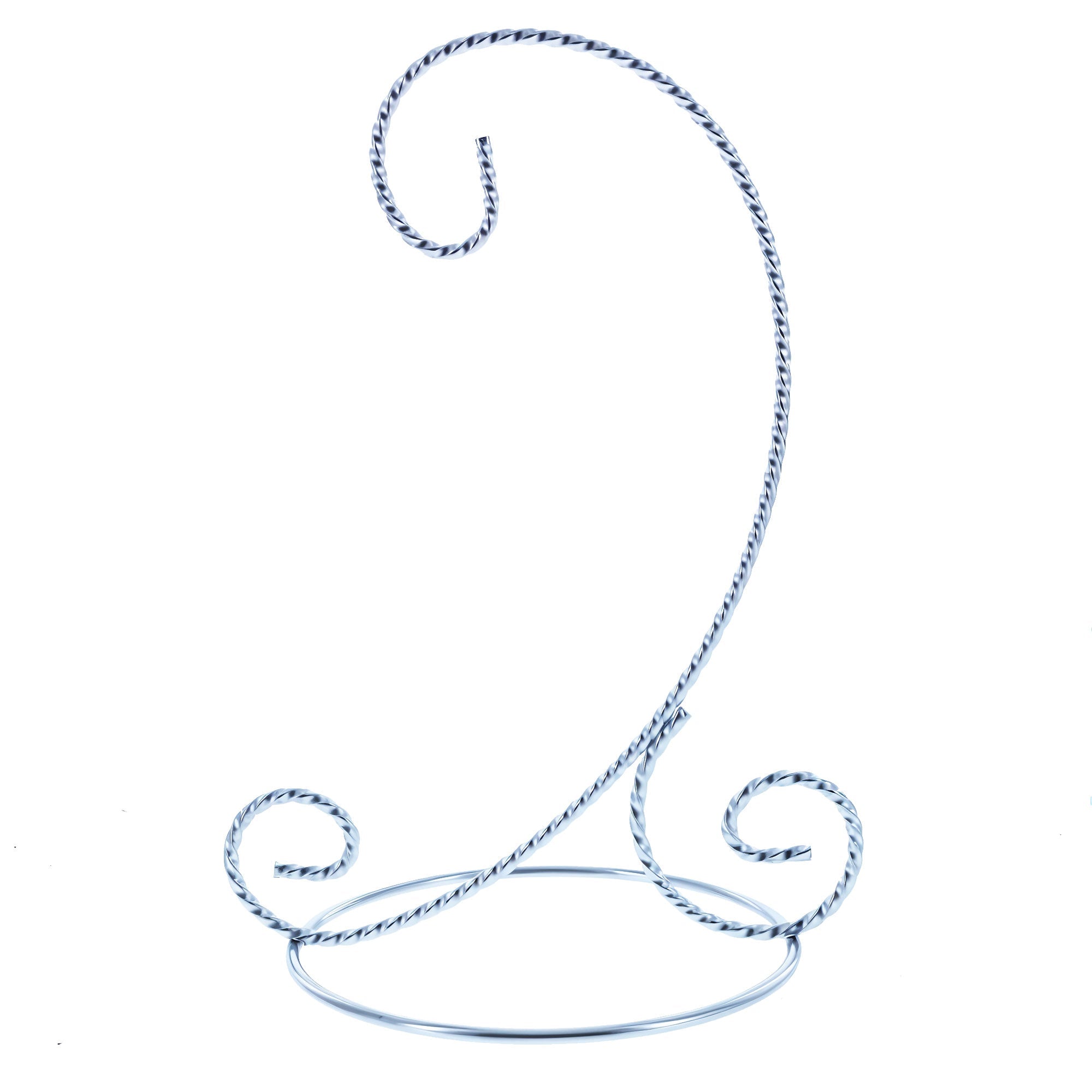 Twisted Wire Silver Metal Ornament Stand Display 7.2 Inches Ornament Stands La Vie Bien Twisted Wire Silver Metal Ornament Stand Display 7.2 Inches