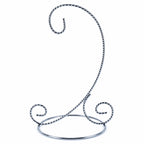 Twisted Wire Silver Metal Ornament Stand Display 7.2 Inches Ornament Stands La Vie Bien Twisted Wire Silver Metal Ornament Stand Display 7.2 Inches