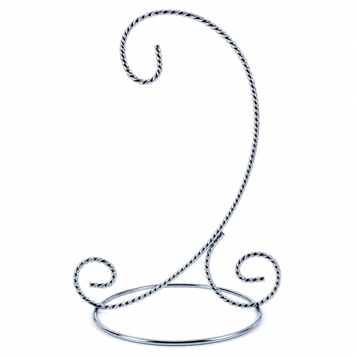Twisted Wire Silver Metal Ornament Stand Display 7.2 Inches Ornament Stands La Vie Bien Twisted Wire Silver Metal Ornament Stand Display 7.2 Inches